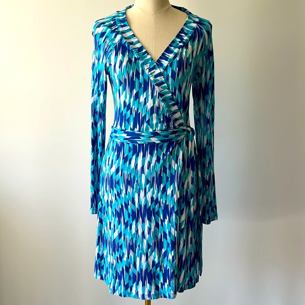 Tart - Size small - long sleeve blue tie dress